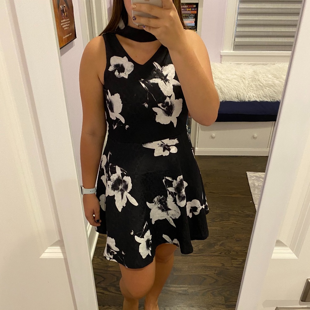 LIKE NEW Miss Behave Black And White Cut Out Dress